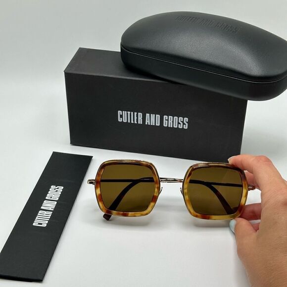 CUTLER AND GROSS Sunglasses CG1301 003 Light Brown Havana Unisex NEW main image 5